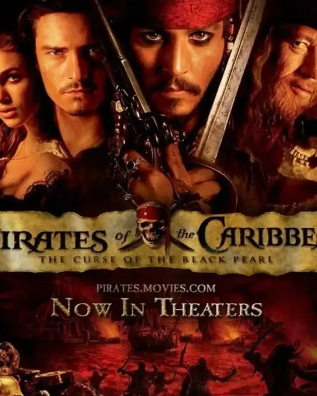 فیلم دزدان دریایی کارائیب نفرین مروارید سیاه (Pirates of the Caribbean: The Curse of the Black Pearl) پوستر