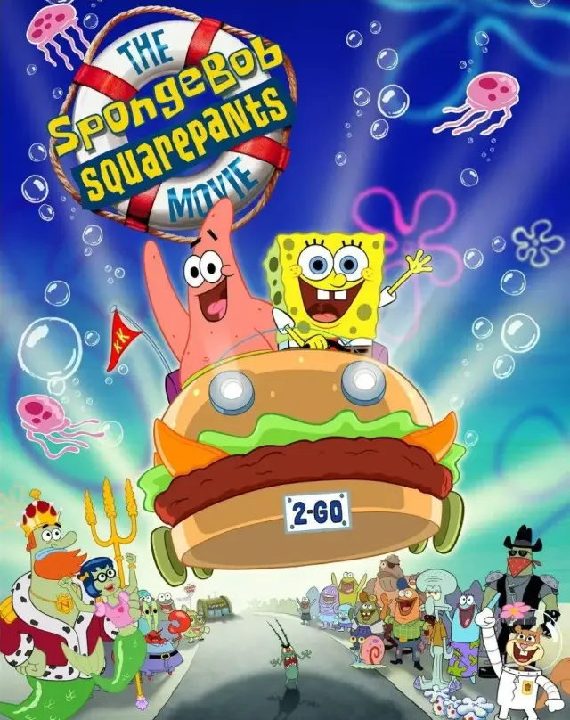 انیمیشن باب اسفنجی شلوار مکعبی 2004 (The SpongeBob SquarePants Movie) پوستر