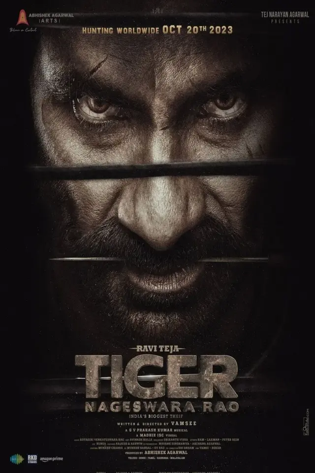فیلم ببر ناگزوارا رائو (Tiger Nageswara Rao) پوستر